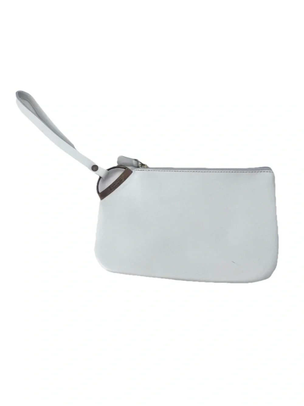 Corium White Leather Wristlet Clutch Bag Made in Argentina NEW